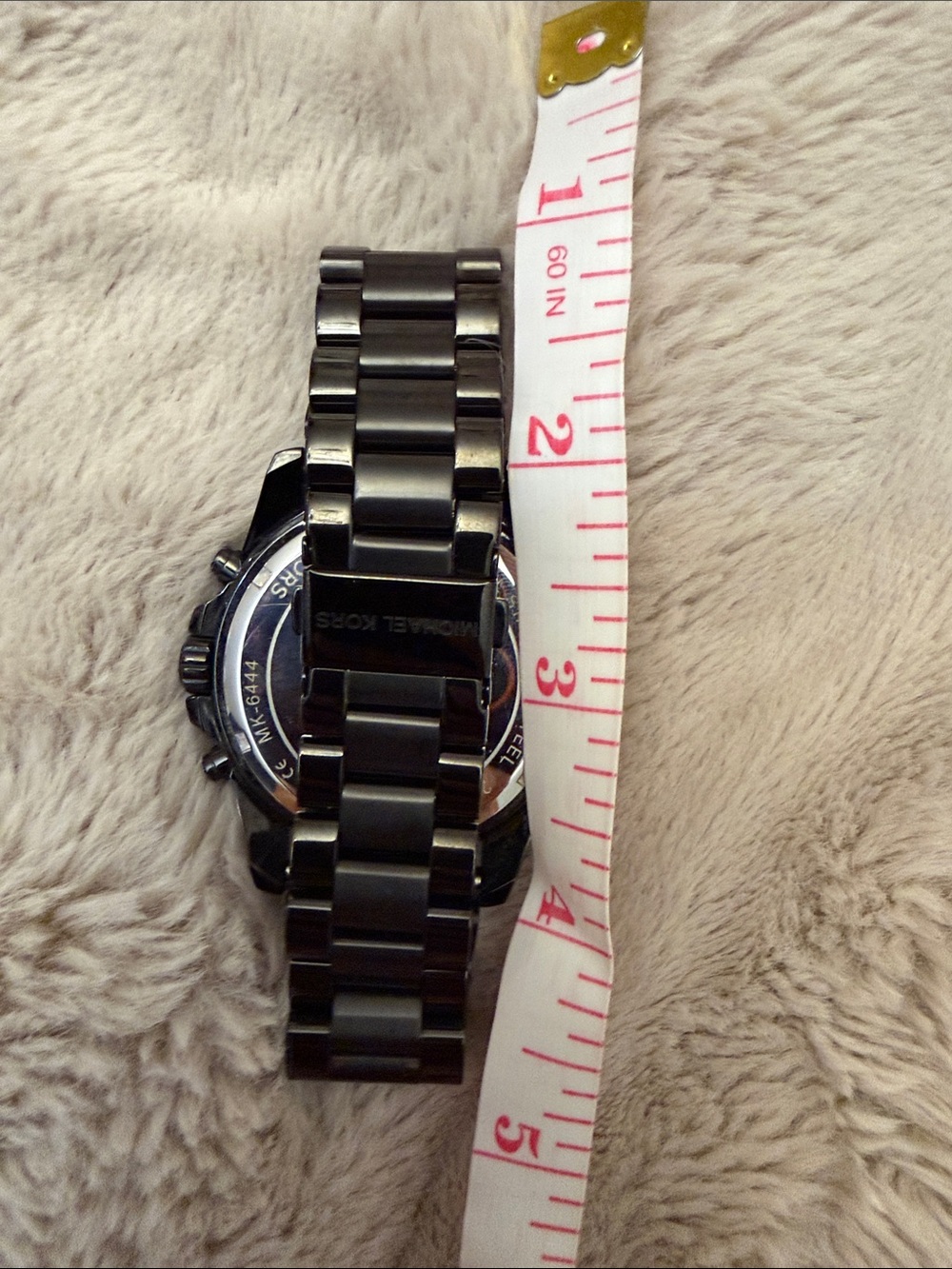 Michael Kors Black Stainless Steel Chronograph Watch with Iridescent Bezel - Picture 17 of 17